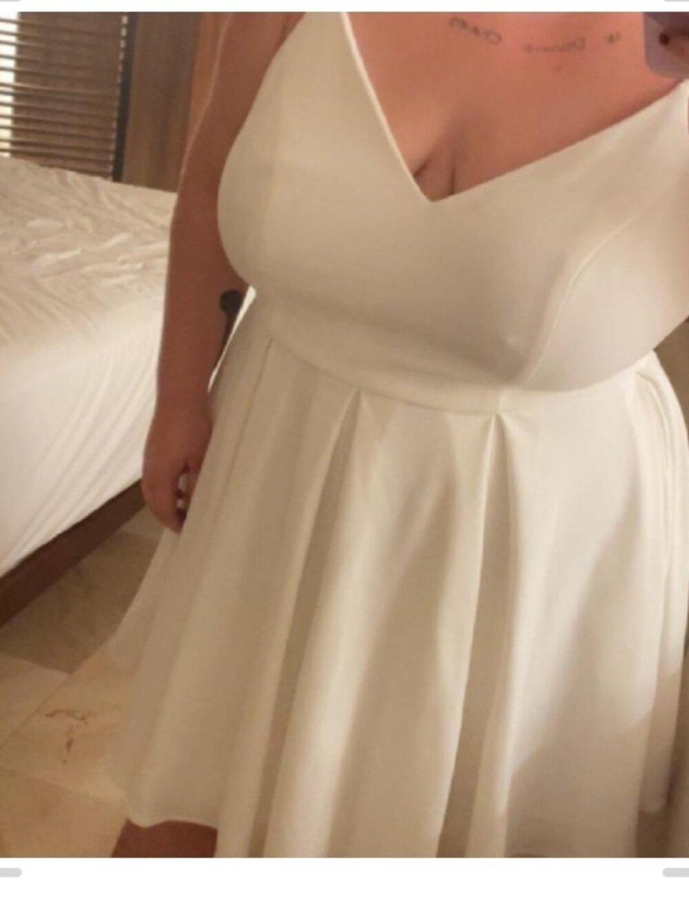 White mini dress